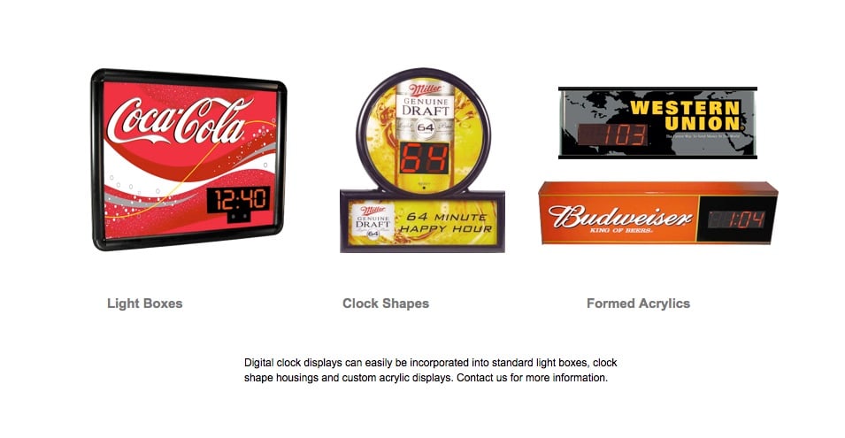 004 POP Custom Printed Digital Clocks