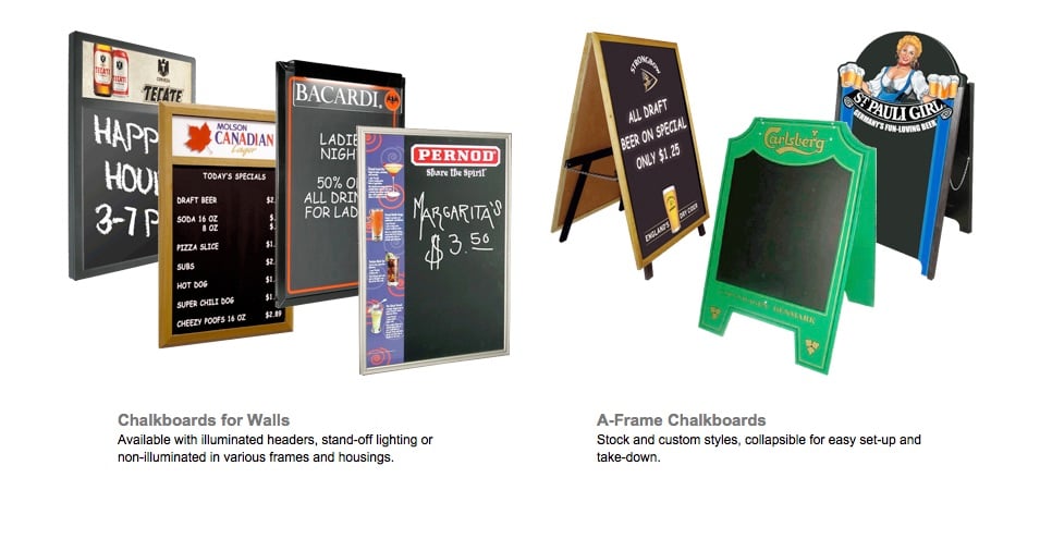 011 Custom Branded A Frame Chalk Boards