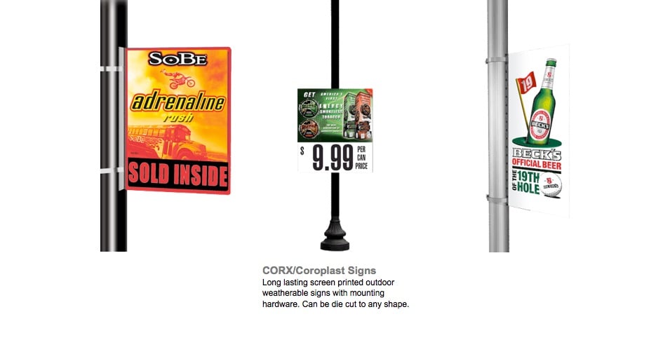 017 Custom Printed CorX Coroplast Pole and Outdoor Signs