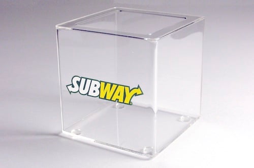 Subway Acrylic Tip Jar