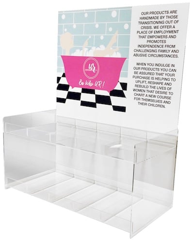 Handmade Bath Bomb Counter Display UR ACRYLIC