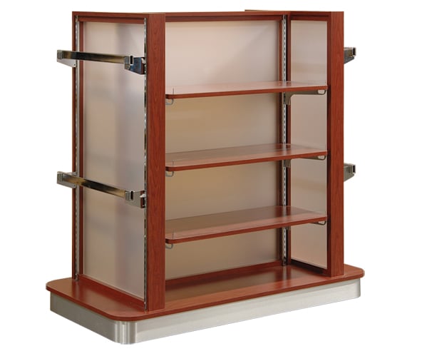 Wooden Gondola Clothing Shelf Display Wood740x492
