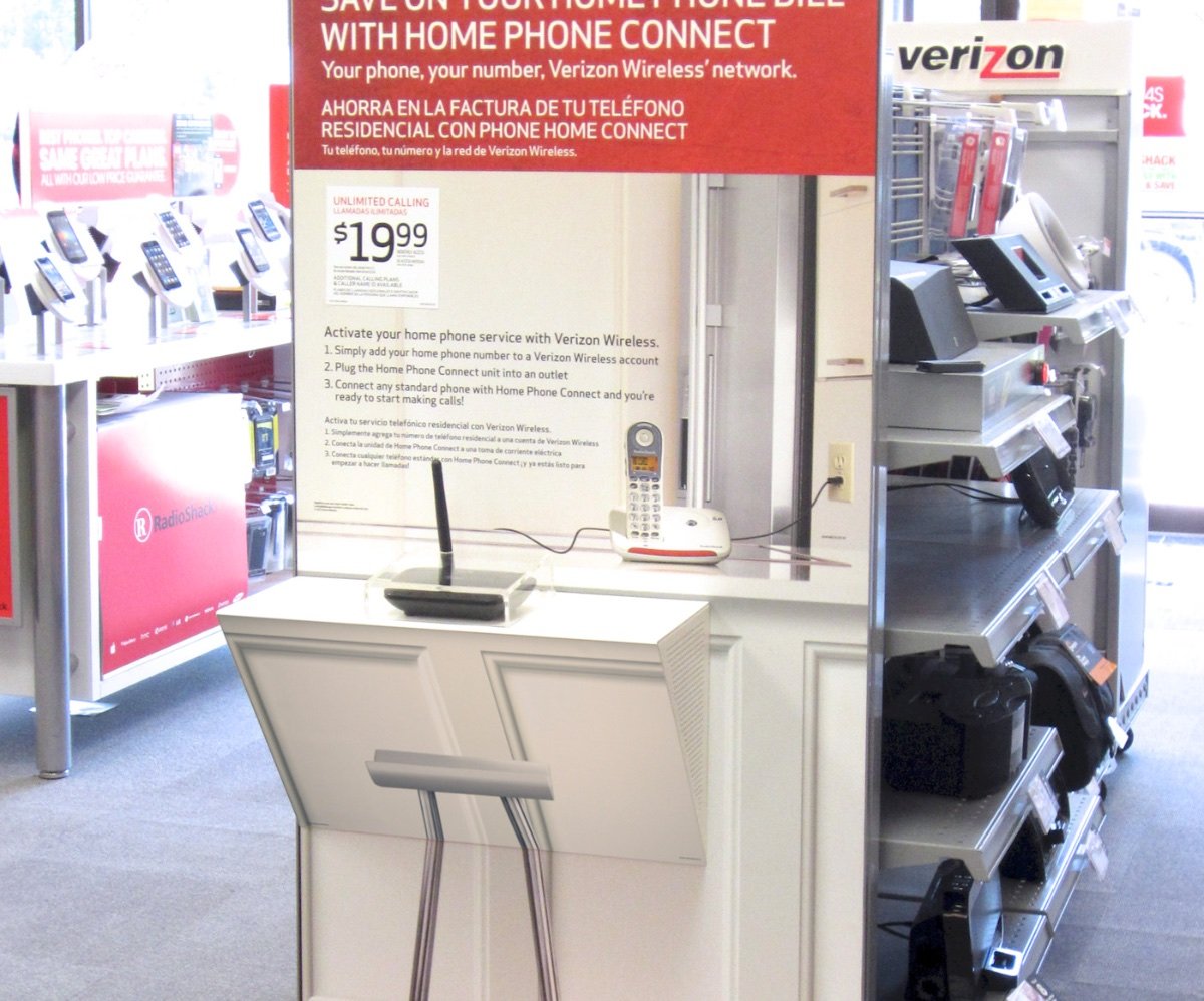 Verizon Radio Shack Gondola End Cap Home Connect Marketing Display