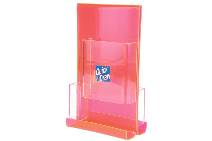 New York Lottery Quick Draw Double-sided Play Slip Table Tent Forms Holder