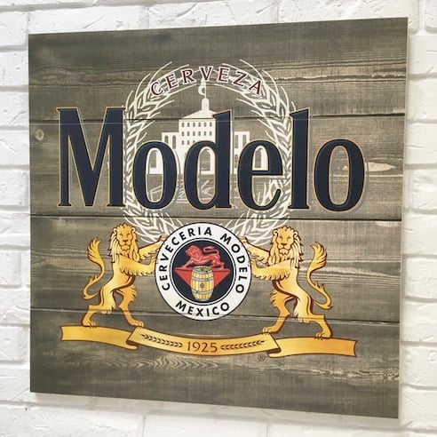 Negra Modelo Wooden Slat Commercial Wall Decor Sign