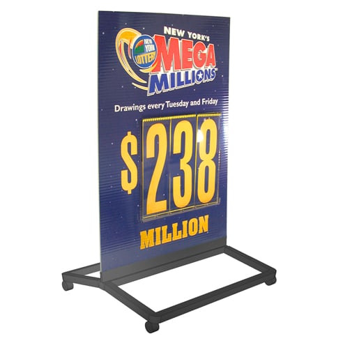 New York Lottery Coroplast Sidewalk Curb Sign492x492