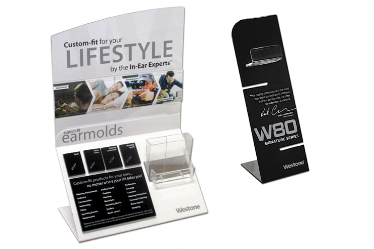 Specialty Westone 740x492 Steel and Acrylic Hearing Aid Displays