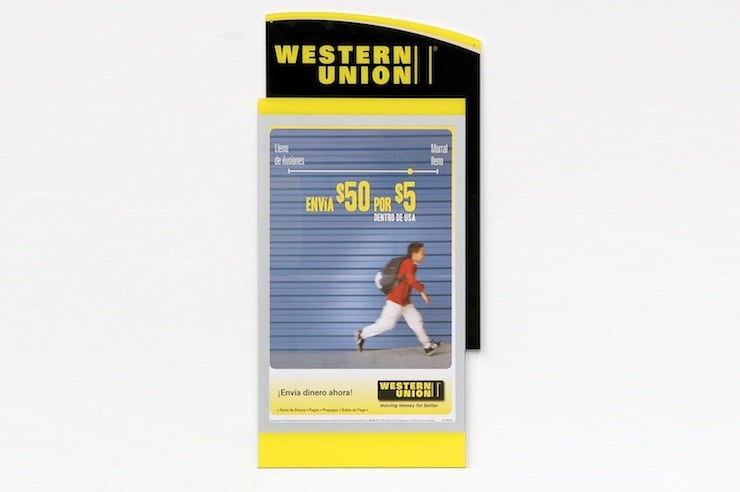 Western Union Hanging Poster Holder 12x18 DSC_4891